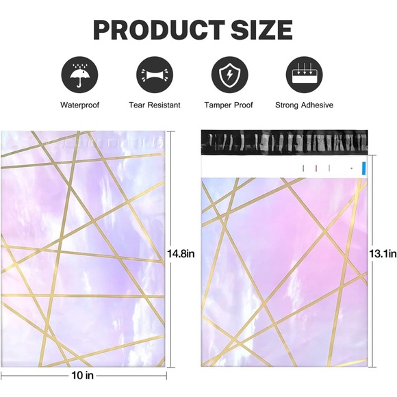 25 10X13 Poly Mailers Sky Marble Geometric Shipping Envelopes Bags PRICE FIRM - Picture 8 of 8